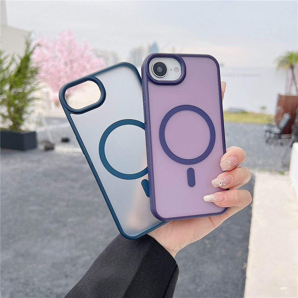 For iPhone 17e / 16e Case Compatible with MagSafe Skin Touch TPU Acrylic Phone Back Cover