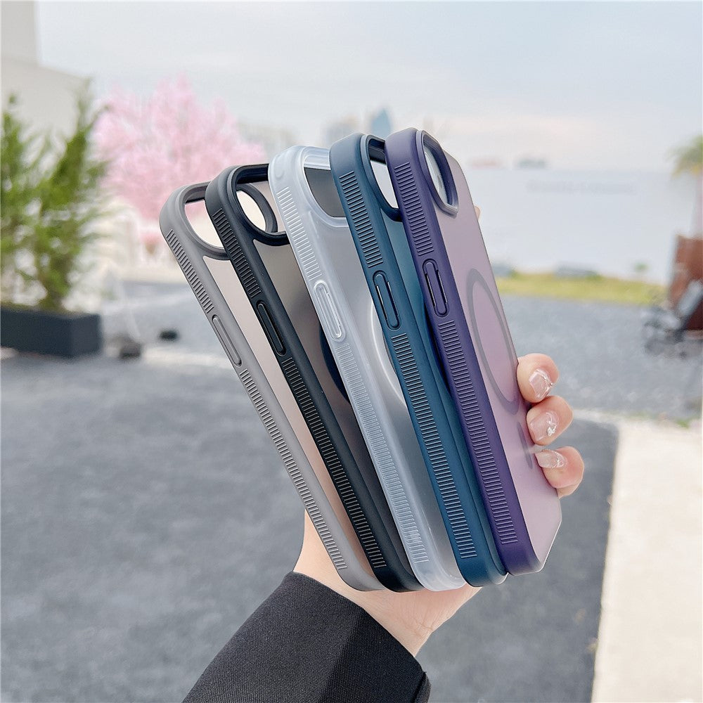 For iPhone 17e / 16e Case Compatible with MagSafe Skin Touch TPU Acrylic Phone Back Cover