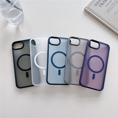 For iPhone 17e / 16e Case Compatible with MagSafe Skin Touch TPU Acrylic Phone Back Cover