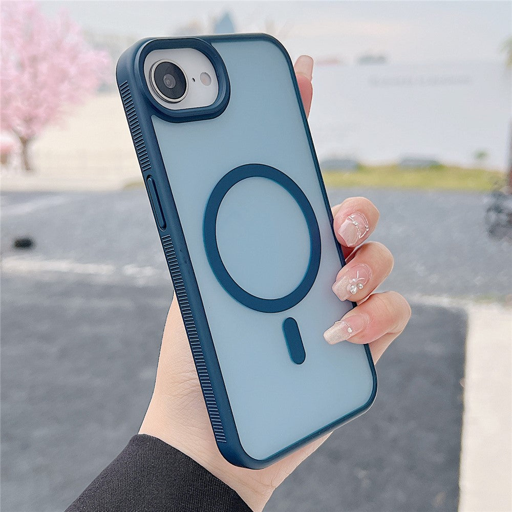 For iPhone 17e / 16e Case Compatible with MagSafe Skin Touch TPU Acrylic Phone Back Cover