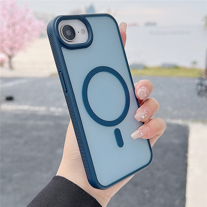 For iPhone 17e / 16e Case Compatible with MagSafe Skin Touch TPU Acrylic Phone Back Cover