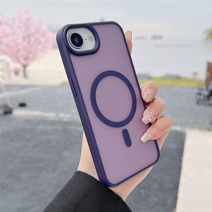 For iPhone 17e / 16e Case Compatible with MagSafe Skin Touch TPU Acrylic Phone Back Cover