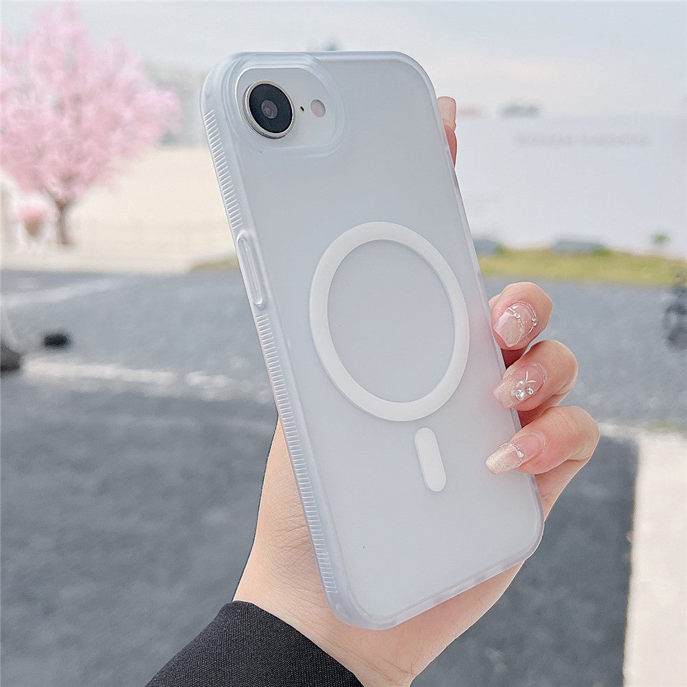 For iPhone 17e / 16e Case Compatible with MagSafe Skin Touch TPU Acrylic Phone Back Cover