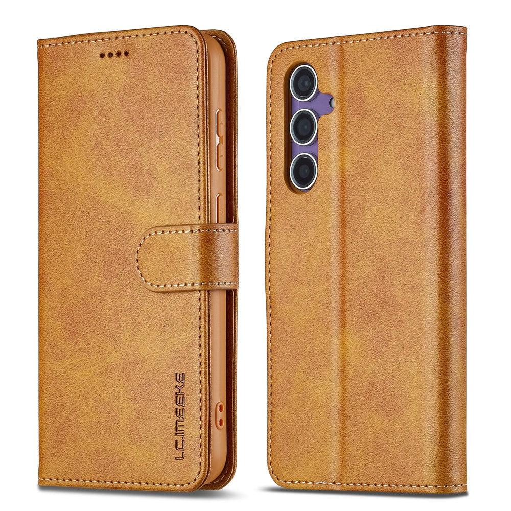 LC.IMEEKE For Samsung Galaxy S26+ Case Wallet Calf Texture Leather Phone Cover
