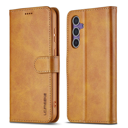 LC.IMEEKE For Samsung Galaxy S26+ Case Wallet Calf Texture Leather Phone Cover