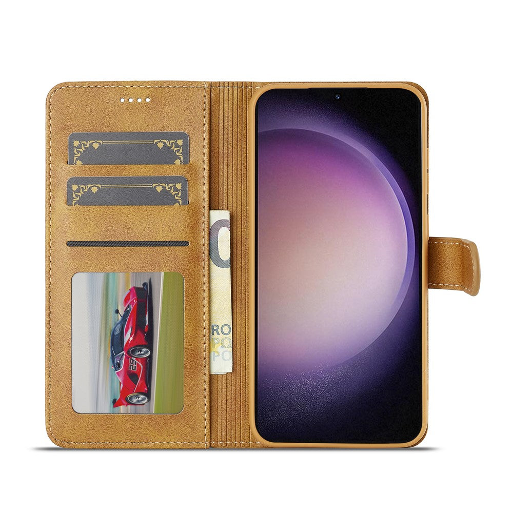 LC.IMEEKE For Samsung Galaxy S26+ Case Wallet Calf Texture Leather Phone Cover