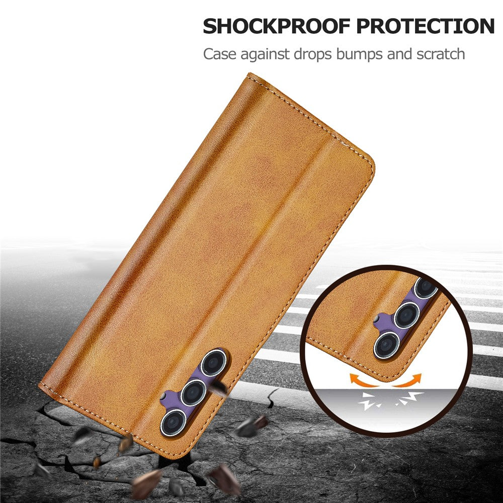 LC.IMEEKE For Samsung Galaxy S26+ Case Wallet Calf Texture Leather Phone Cover