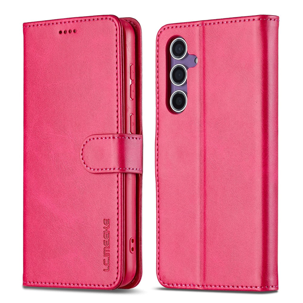 LC.IMEEKE For Samsung Galaxy S26+ Case Wallet Calf Texture Leather Phone Cover