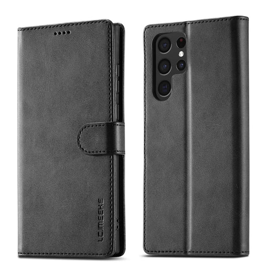 LC.IMEEKE For Samsung Galaxy S26 Ultra Case Wallet Calf Texture Leather Phone Cover