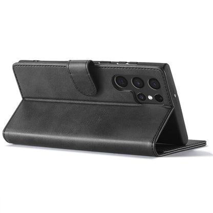 LC.IMEEKE For Samsung Galaxy S26 Ultra Case Wallet Calf Texture Leather Phone Cover