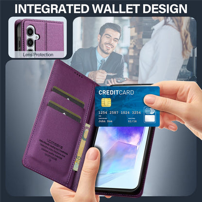 LC.IMEEKE L1 Series for Samsung Galaxy S26+ Case PU Leather Wallet Stand Protective Phone Cover