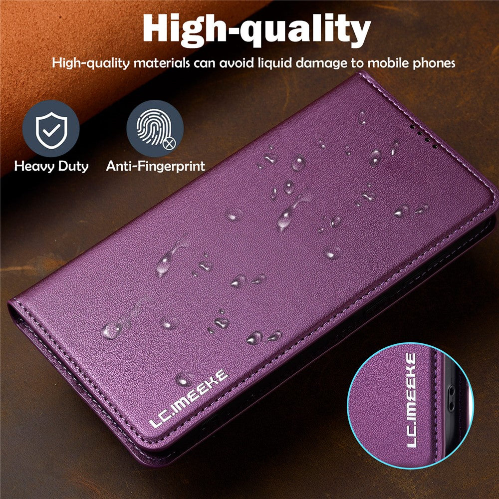 LC.IMEEKE L1 Series for Samsung Galaxy S26+ Case PU Leather Wallet Stand Protective Phone Cover