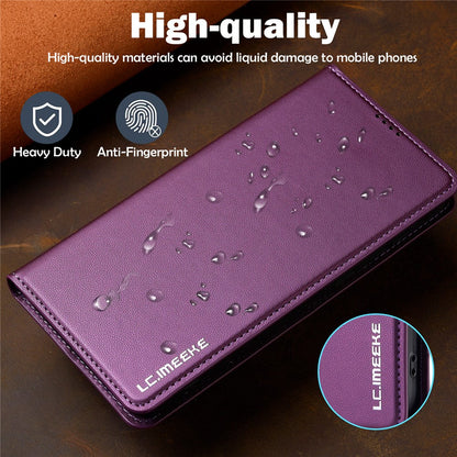 LC.IMEEKE L1 Series for Samsung Galaxy S26+ Case PU Leather Wallet Stand Protective Phone Cover