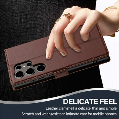 LC.IMEEKE L1 Series for Samsung Galaxy S26 Ultra Case PU Leather Wallet Stand Protective Phone Cover