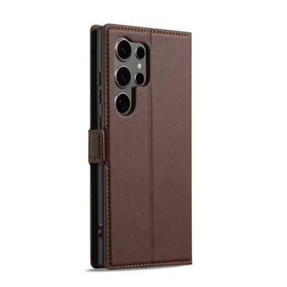 LC.IMEEKE L1 Series for Samsung Galaxy S26 Ultra Case PU Leather Wallet Stand Protective Phone Cover
