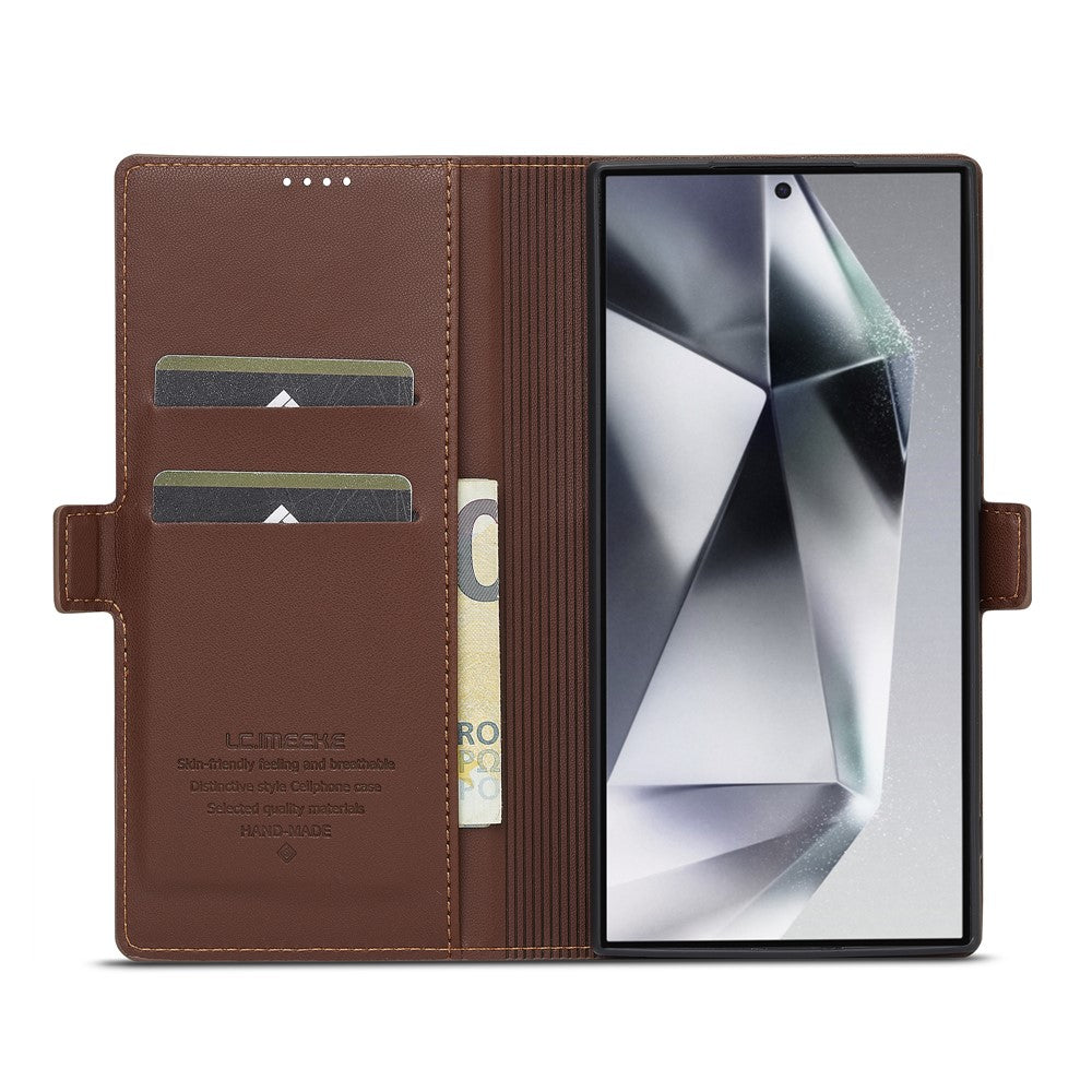 LC.IMEEKE L1 Series for Samsung Galaxy S26 Ultra Case PU Leather Wallet Stand Protective Phone Cover