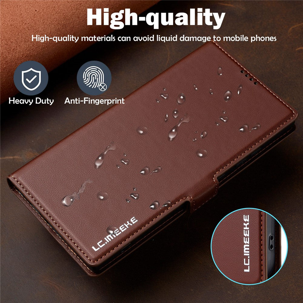 LC.IMEEKE L1 Series for Samsung Galaxy S26 Ultra Case PU Leather Wallet Stand Protective Phone Cover
