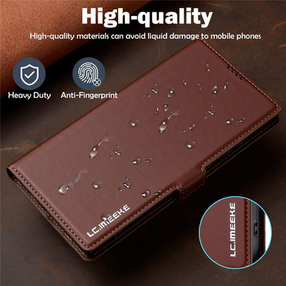 LC.IMEEKE L1 Series for Samsung Galaxy S26 Ultra Case PU Leather Wallet Stand Protective Phone Cover
