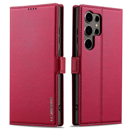 LC.IMEEKE L1 Series for Samsung Galaxy S26 Ultra Case PU Leather Wallet Stand Protective Phone Cover