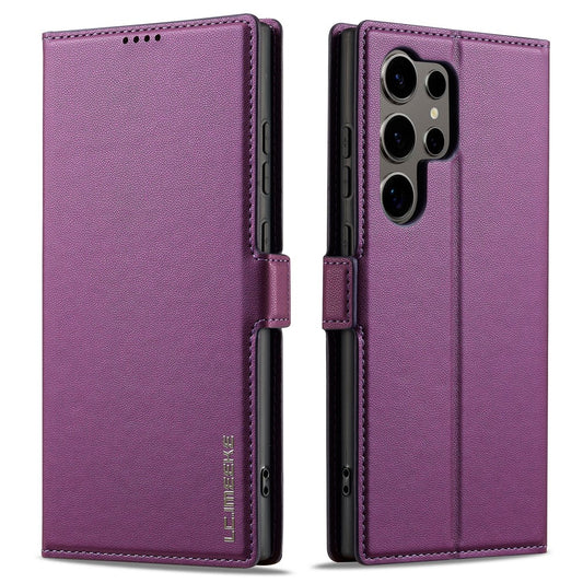 LC.IMEEKE L1 Series for Samsung Galaxy S26 Ultra Case PU Leather Wallet Stand Protective Phone Cover