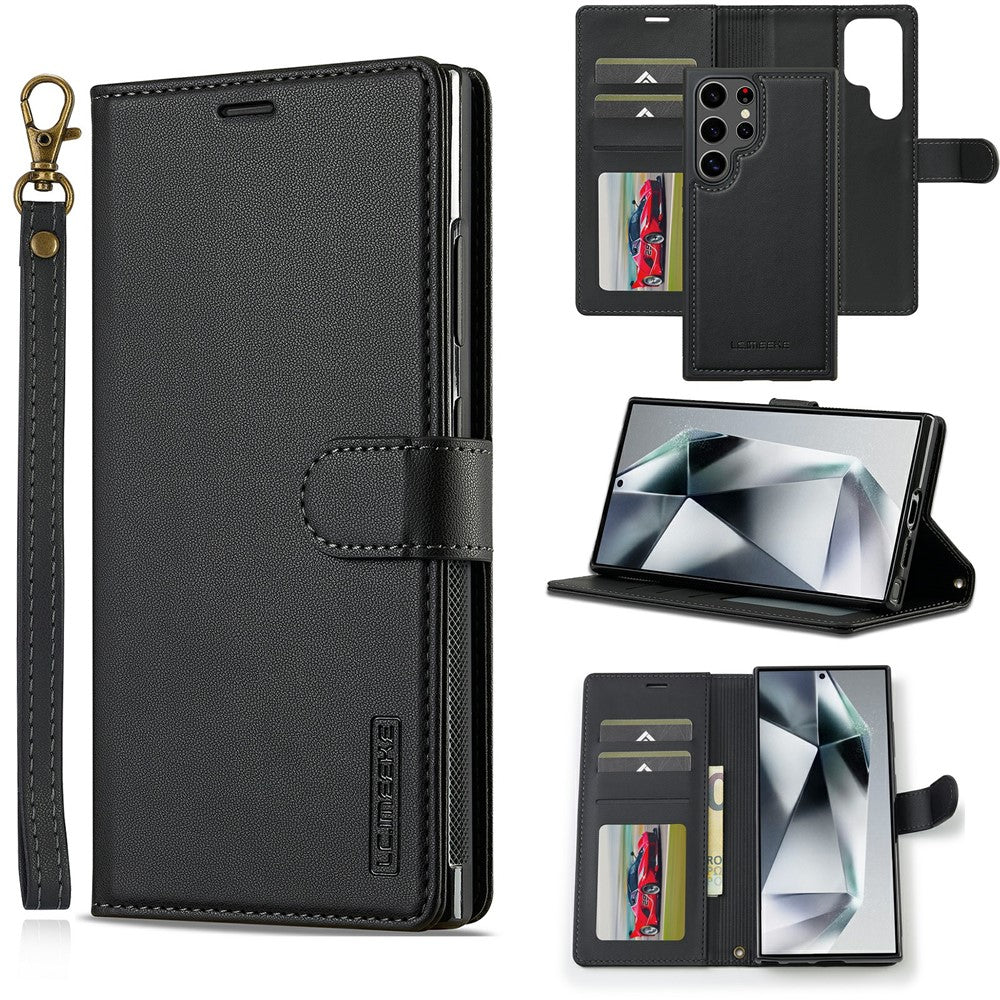 LC.IMEEKE L2 Series for Samsung Galaxy S26 Ultra Case PU Leather Wallet Detachable Magnetic Phone Cover