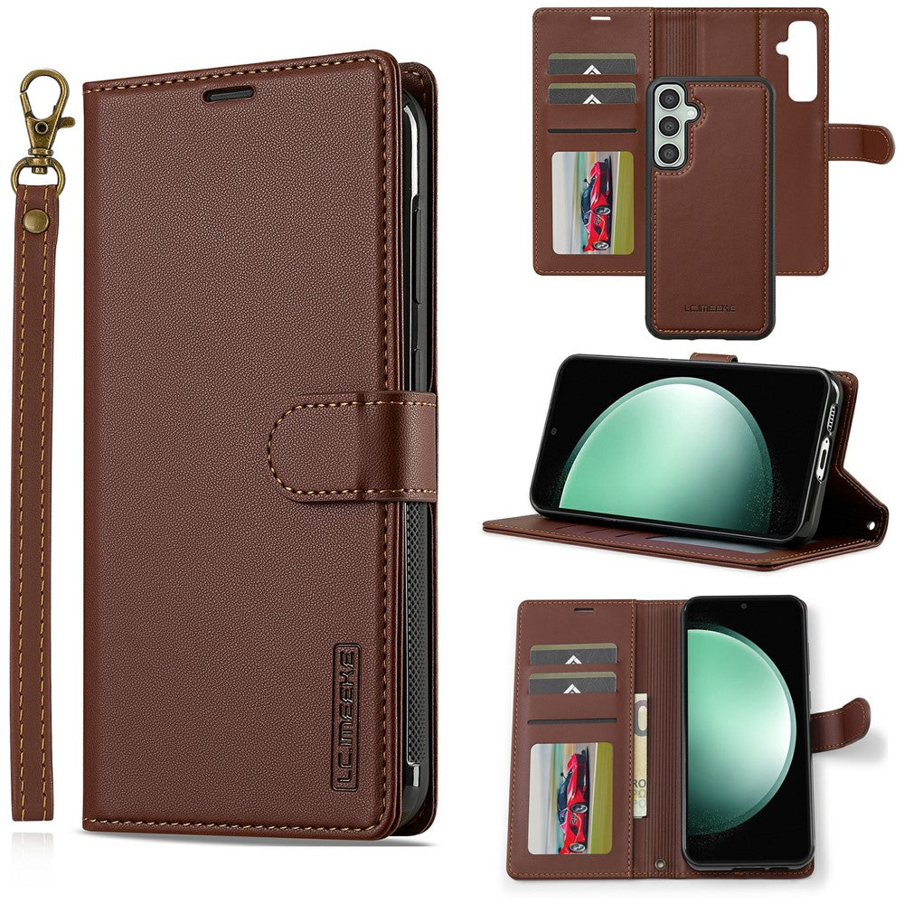LC.IMEEKE L2 Series for Samsung Galaxy S26+ Case PU Leather Wallet Detachable Magnetic Phone Cover