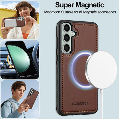 LC.IMEEKE L2 Series for Samsung Galaxy S26+ Case PU Leather Wallet Detachable Magnetic Phone Cover