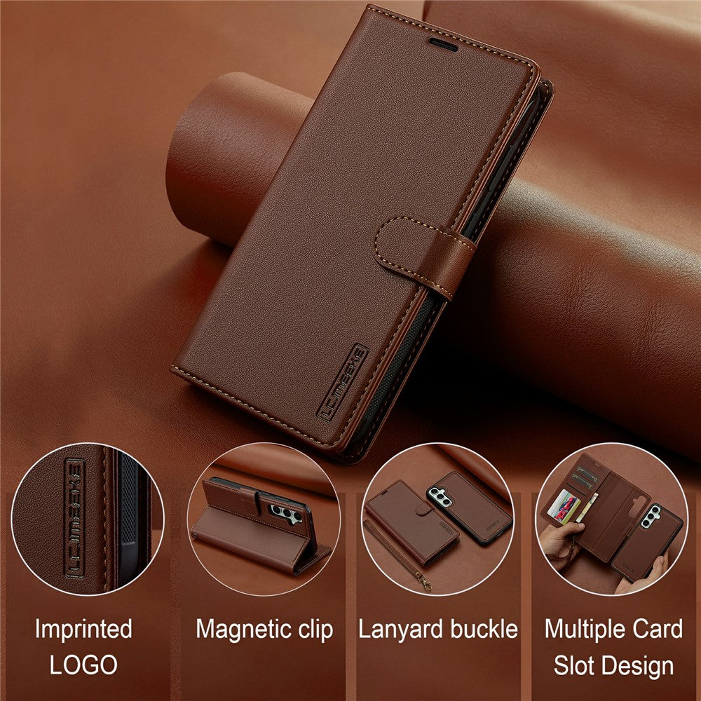 LC.IMEEKE L2 Series for Samsung Galaxy S26+ Case PU Leather Wallet Detachable Magnetic Phone Cover