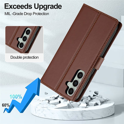 LC.IMEEKE L2 Series for Samsung Galaxy S26+ Case PU Leather Wallet Detachable Magnetic Phone Cover