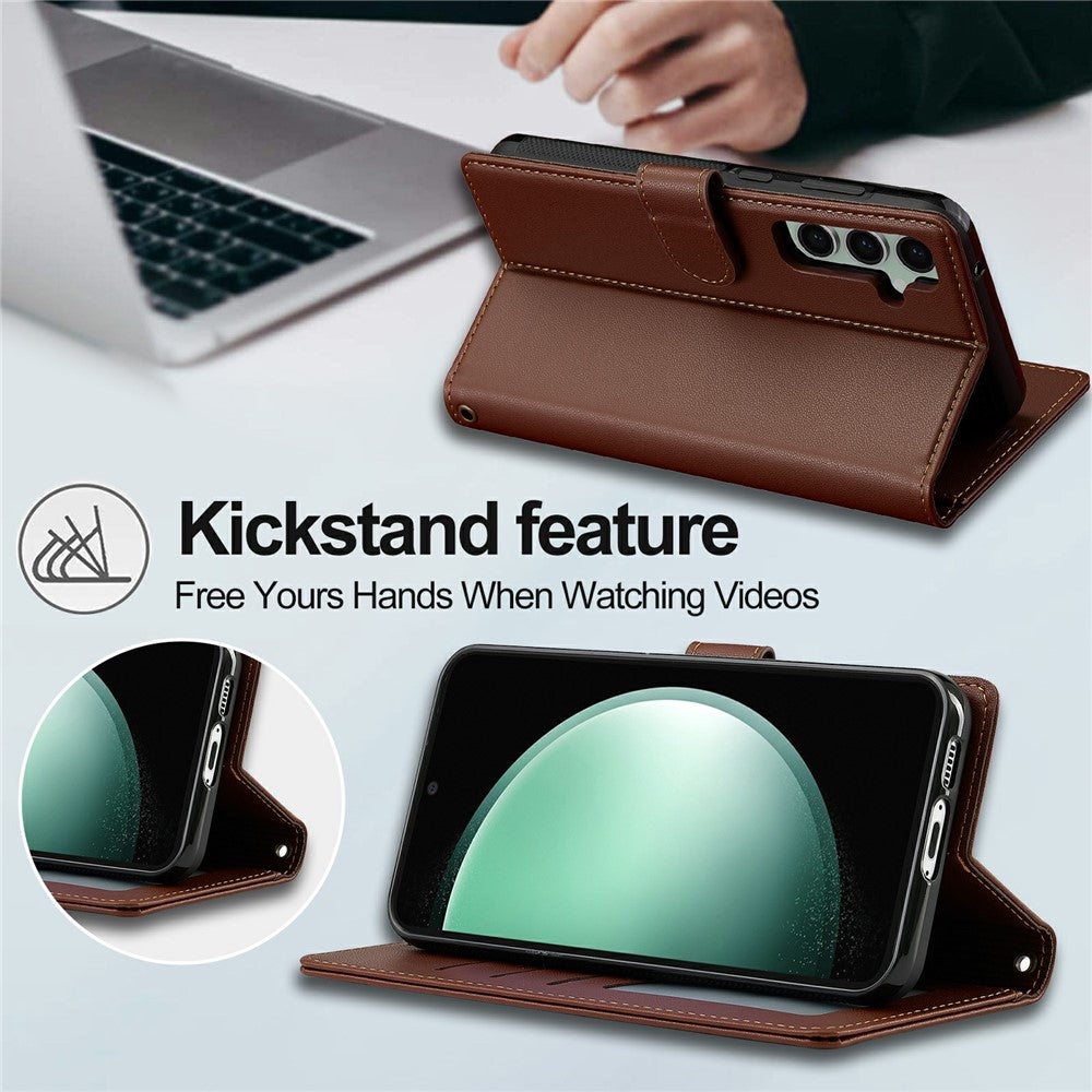LC.IMEEKE L2 Series for Samsung Galaxy S26+ Case PU Leather Wallet Detachable Magnetic Phone Cover