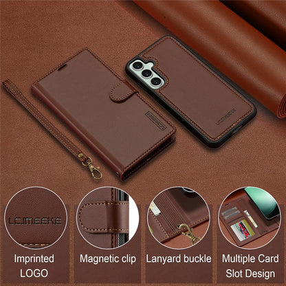 LC.IMEEKE L2 Series for Samsung Galaxy S26+ Case PU Leather Wallet Detachable Magnetic Phone Cover