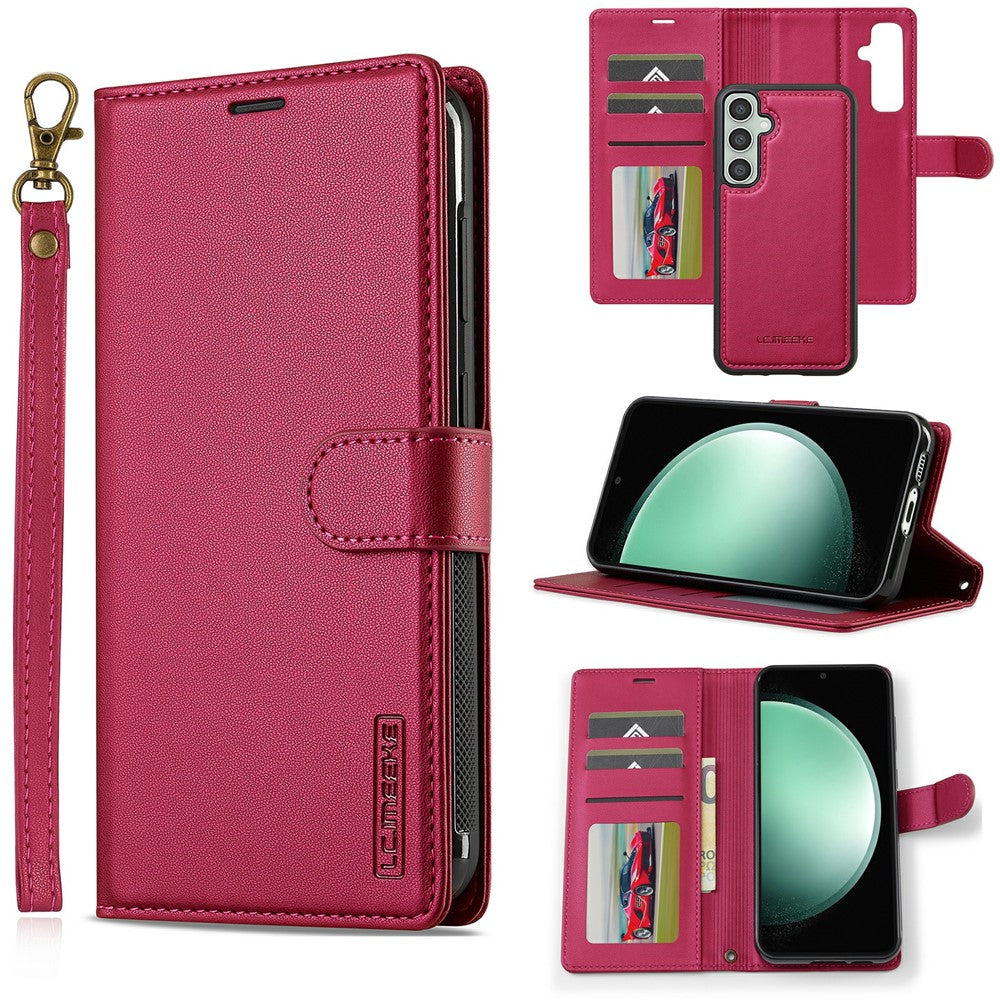 LC.IMEEKE L2 Series for Samsung Galaxy S26+ Case PU Leather Wallet Detachable Magnetic Phone Cover