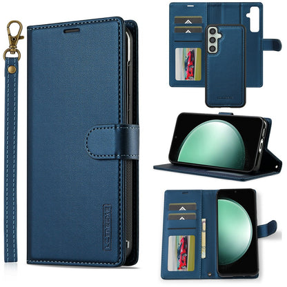 LC.IMEEKE L2 Series for Samsung Galaxy S26+ Case PU Leather Wallet Detachable Magnetic Phone Cover