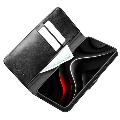 QIALINO For Samsung Galaxy S26 Ultra Case with Card Holder Genuine Cow Leather Stand Phone Cover