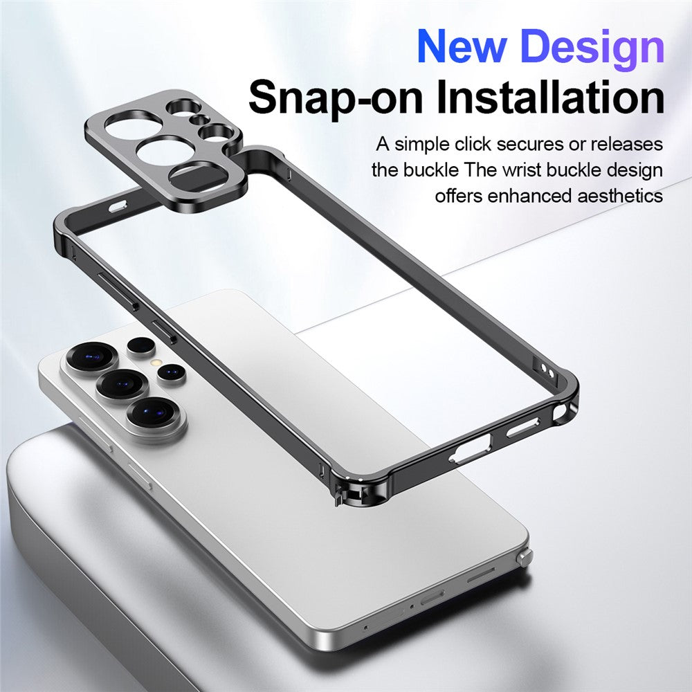 For Samsung Galaxy S26 Ultra Bumper Case Alloy Frame Cover with Lens Frame