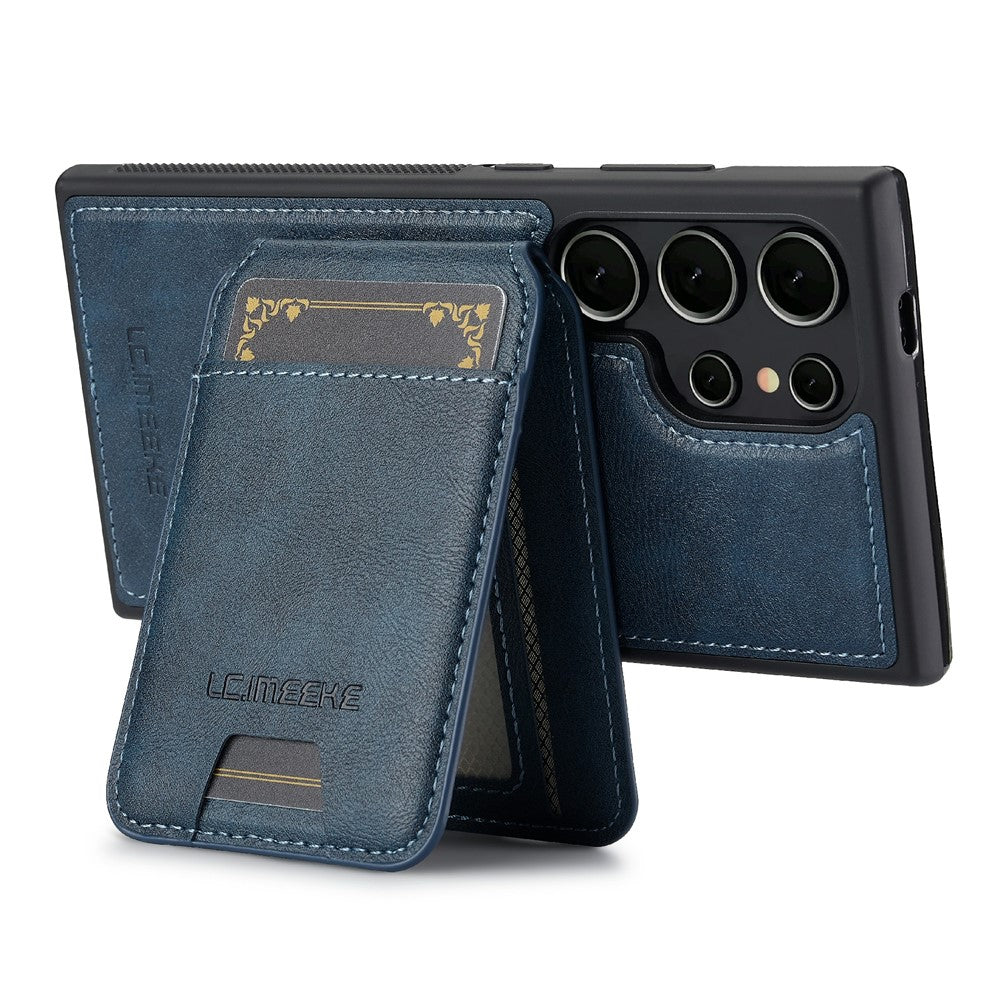 LC.IMEEKE L3 For Samsung Galaxy S26 Ultra Magnetic Case Detachable Card Holder Leather TPU Mobile Cover