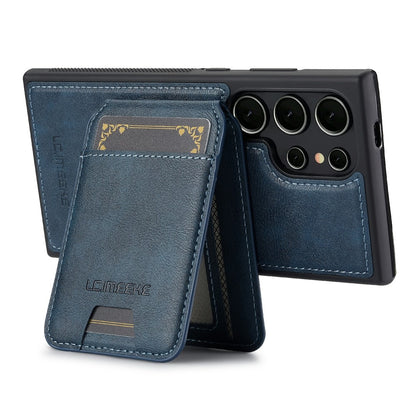 LC.IMEEKE L3 For Samsung Galaxy S26 Ultra Magnetic Case Detachable Card Holder Leather TPU Mobile Cover