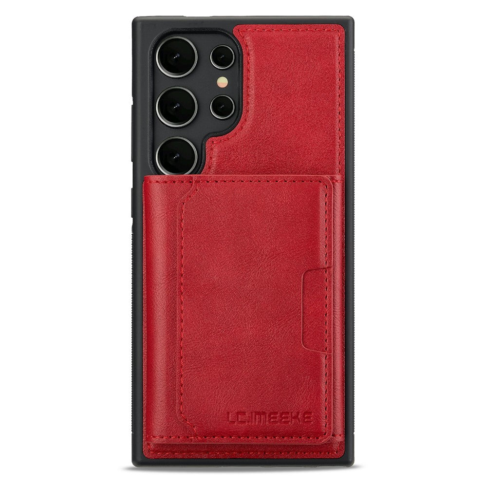 LC.IMEEKE L5 For Samsung Galaxy S26 Ultra Magnetic Phone Case Leather Back Cover with Detachable Card Holder
