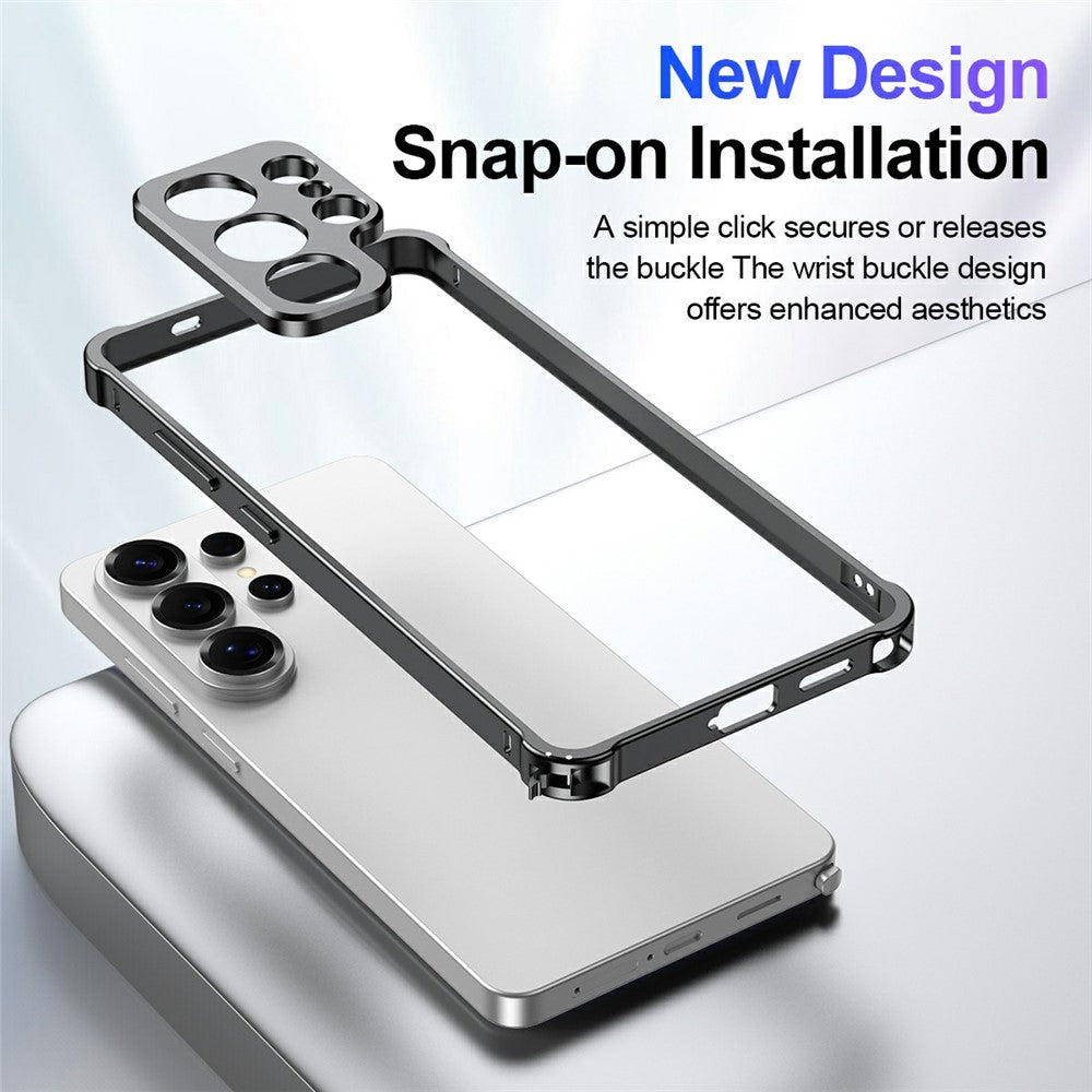 For Samsung Galaxy S26+ Bumper Case Alloy Frame Cover with Lens Frame