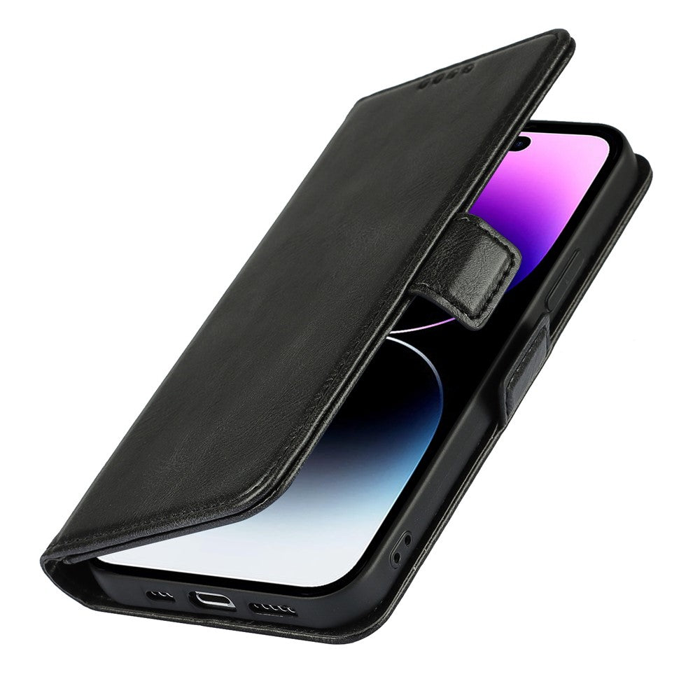 For iPhone 14 Pro Max Anti-scratch Phone Case Retro Wallet Stand Magnetic Clasp Drop Proof Flip Leather Phone Cover with Strap