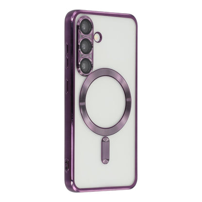 For Samsung Galaxy S26+ Magnetic Case CD Veins Glass Lens Guard TPU Phone Back Cover
