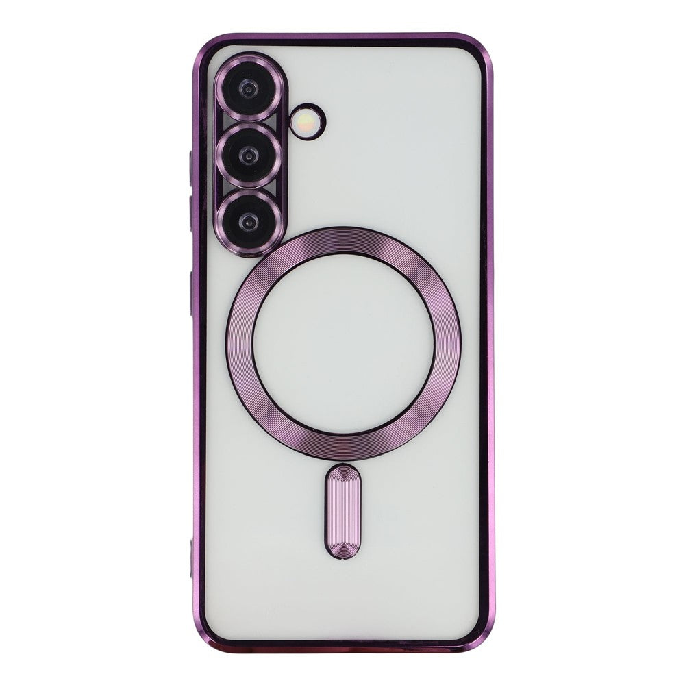 For Samsung Galaxy S26+ Magnetic Case CD Veins Glass Lens Guard TPU Phone Back Cover