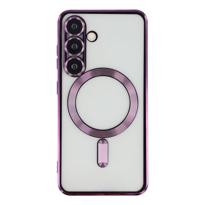 For Samsung Galaxy S26+ Magnetic Case CD Veins Glass Lens Guard TPU Phone Back Cover