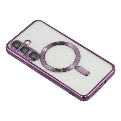 For Samsung Galaxy S26+ Magnetic Case CD Veins Glass Lens Guard TPU Phone Back Cover