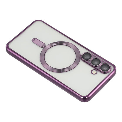 For Samsung Galaxy S26+ Magnetic Case CD Veins Glass Lens Guard TPU Phone Back Cover