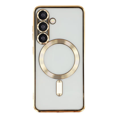 For Samsung Galaxy S26+ Magnetic Case CD Veins Glass Lens Guard TPU Phone Back Cover