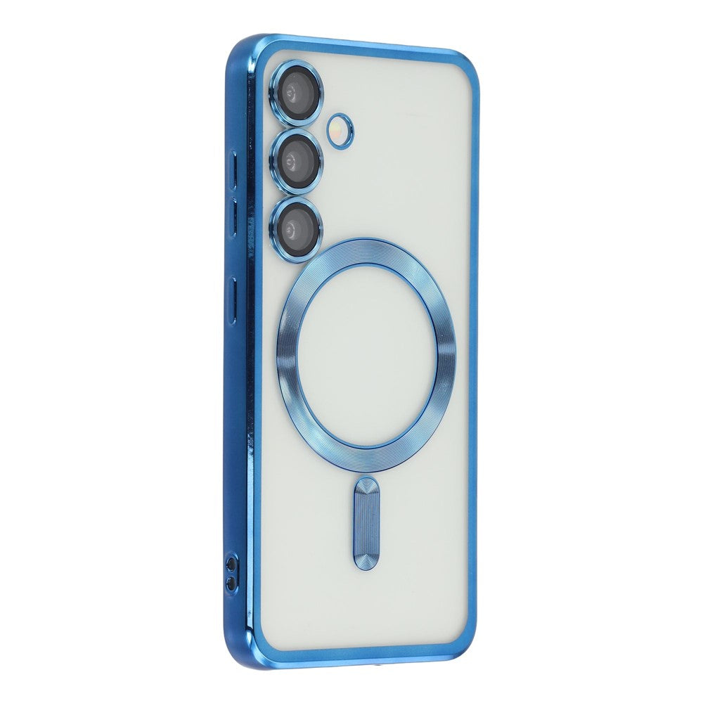 For Samsung Galaxy S26+ Magnetic Case CD Veins Glass Lens Guard TPU Phone Back Cover