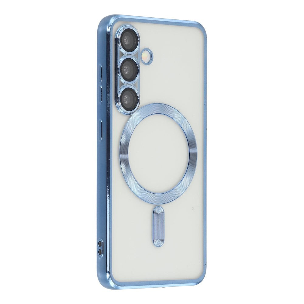 For Samsung Galaxy S26+ Magnetic Case CD Veins Glass Lens Guard TPU Phone Back Cover