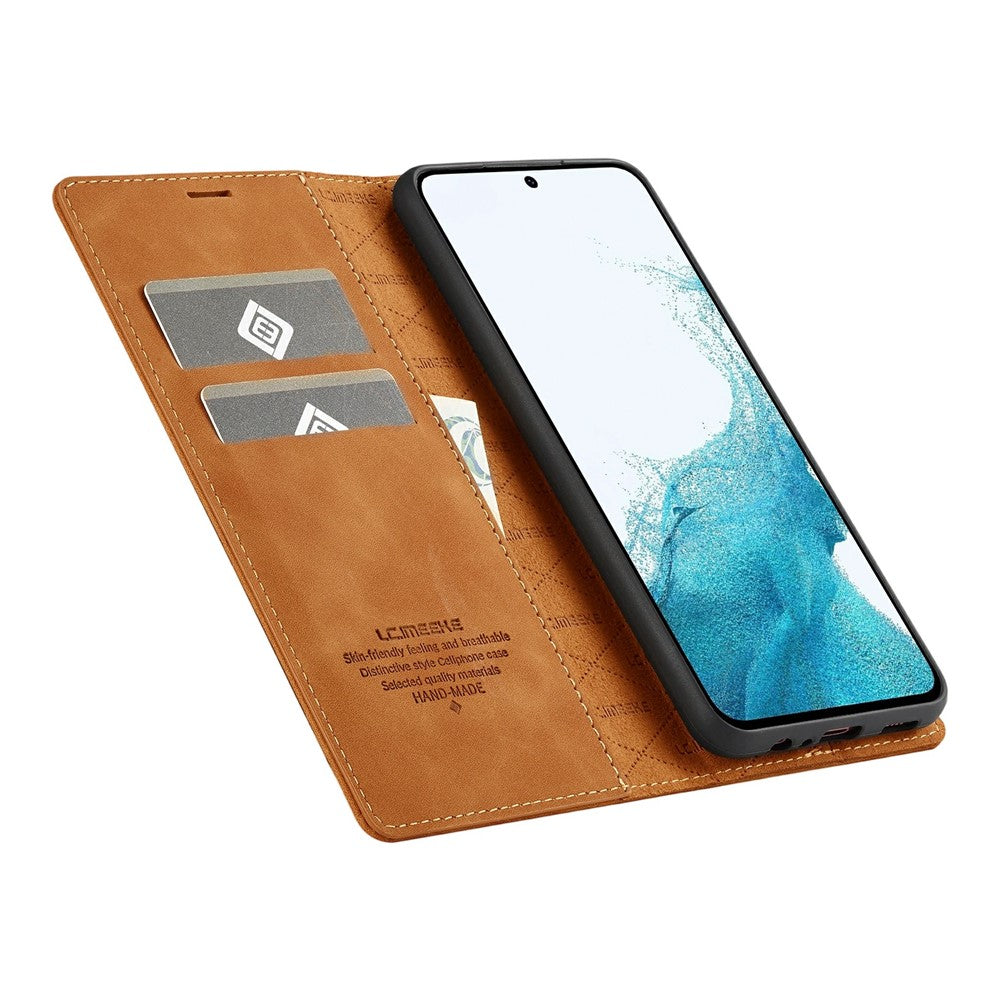 LC.IMEEKE For Samsung Galaxy S26+ Case Wallet Microfiber Leather Phone Cover