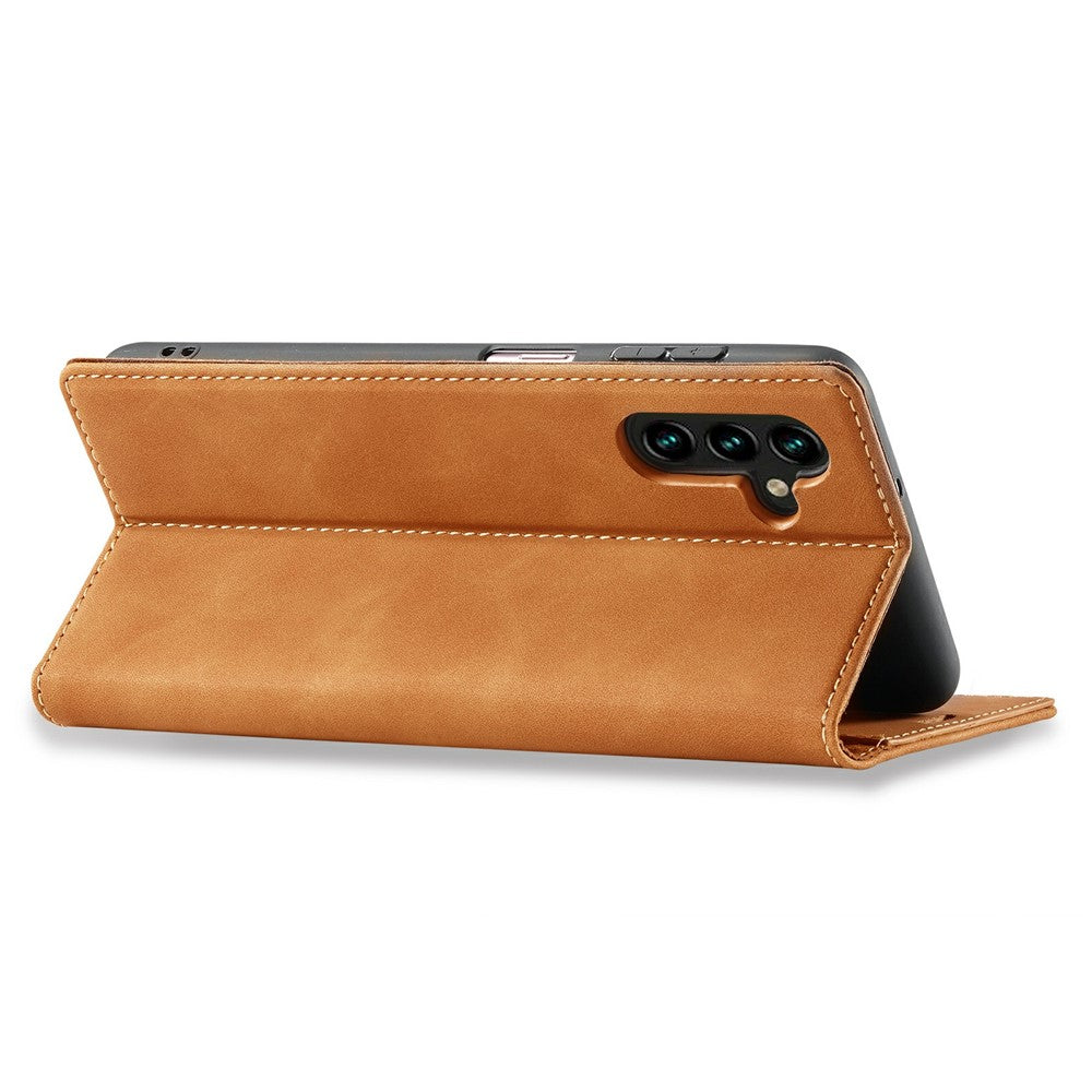 LC.IMEEKE For Samsung Galaxy S26+ Case Wallet Microfiber Leather Phone Cover